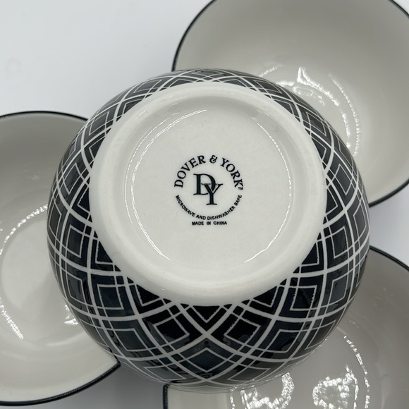 Dover & York Geometric Print Bowls (4) - Picture 3 of 3